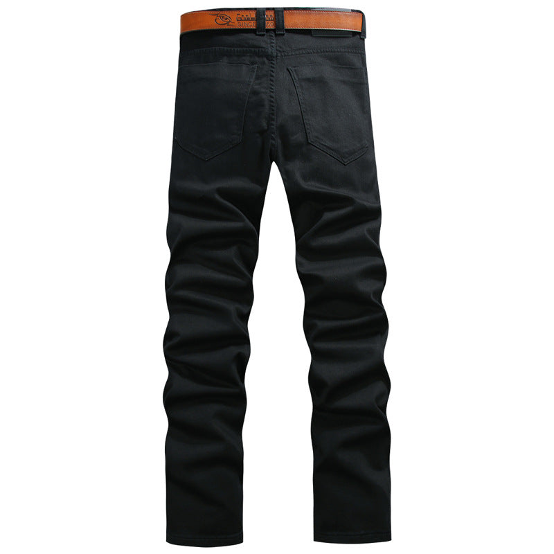 Men's casual jeans straight trousers