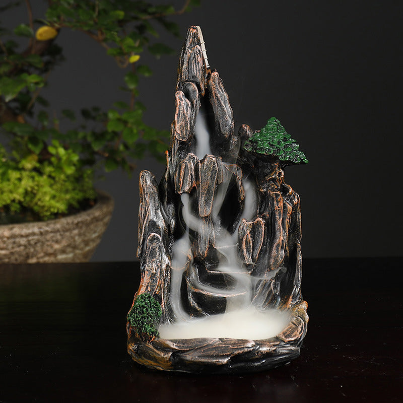 Resin Craft Backflow Incense Burner - Babbazon meditation