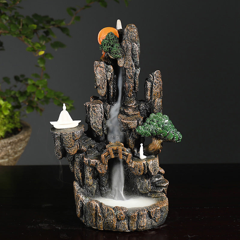 Resin Craft Backflow Incense Burner - Babbazon meditation