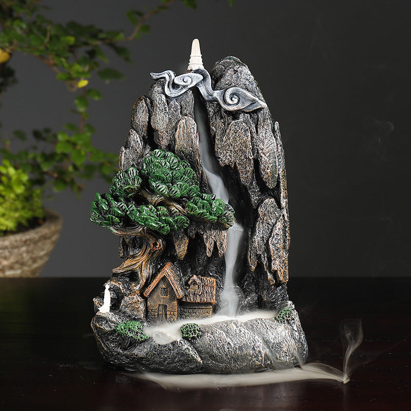 Resin Craft Backflow Incense Burner - Babbazon meditation