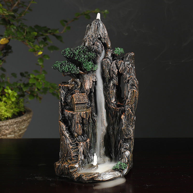 Resin Craft Backflow Incense Burner - Babbazon meditation