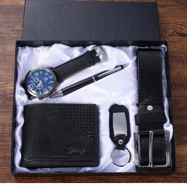 Boyfriend Men's Business Watch Leather Wallet Gift Set