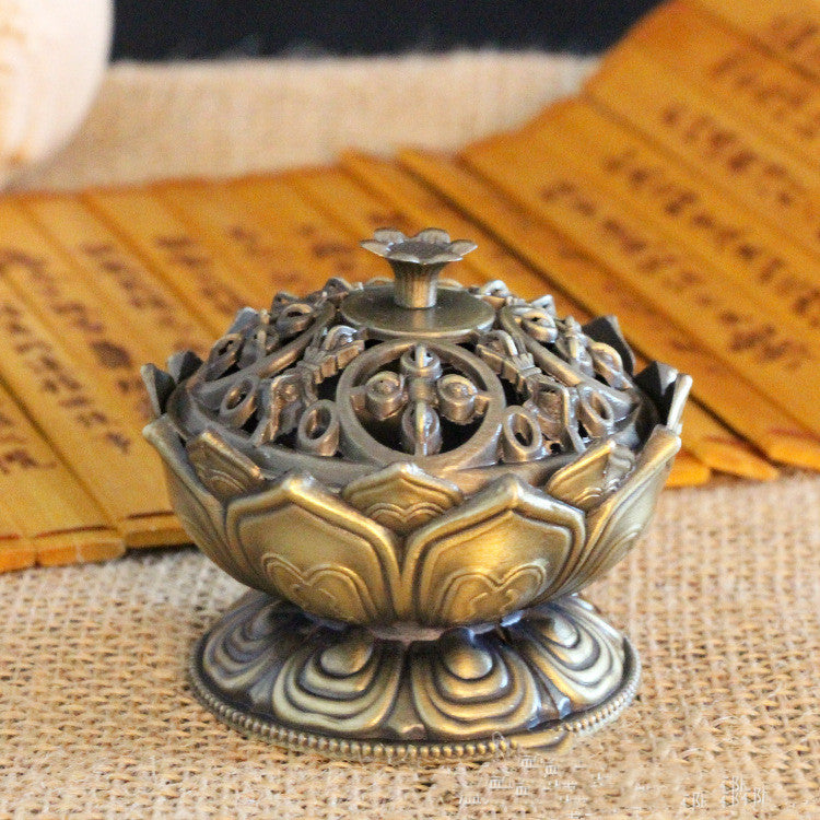 Antique Lotus Sandalwood Incense Burner Agarwood Wire Incense Burner Disc Incense Incense Road Buddha Craft