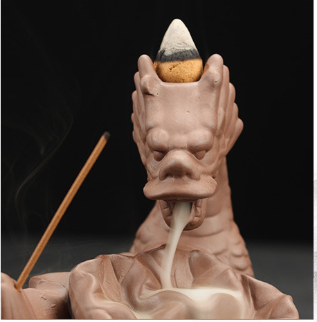 Purple Sand Dragon Backflow Smoke Incense Burner Tower Incense Sandalwood Agarwood Incense Burner Aroma Diffuser Home Office Furnishings Directly Approved By Fangfeng