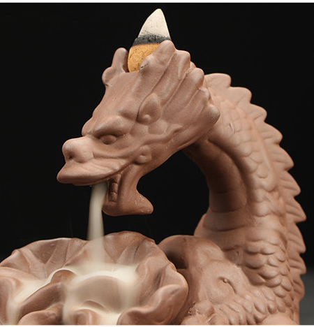 Purple Sand Dragon Backflow Smoke Incense Burner Tower Incense Sandalwood Agarwood Incense Burner Aroma Diffuser Home Office Furnishings Directly Approved By Fangfeng