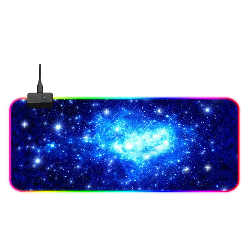 LED Light Gaming Mouse Pad RGB Large Keyboard Cover Non-Slip Rubber Base Computer Carpet Desk Mat PC Game Mouse Pad