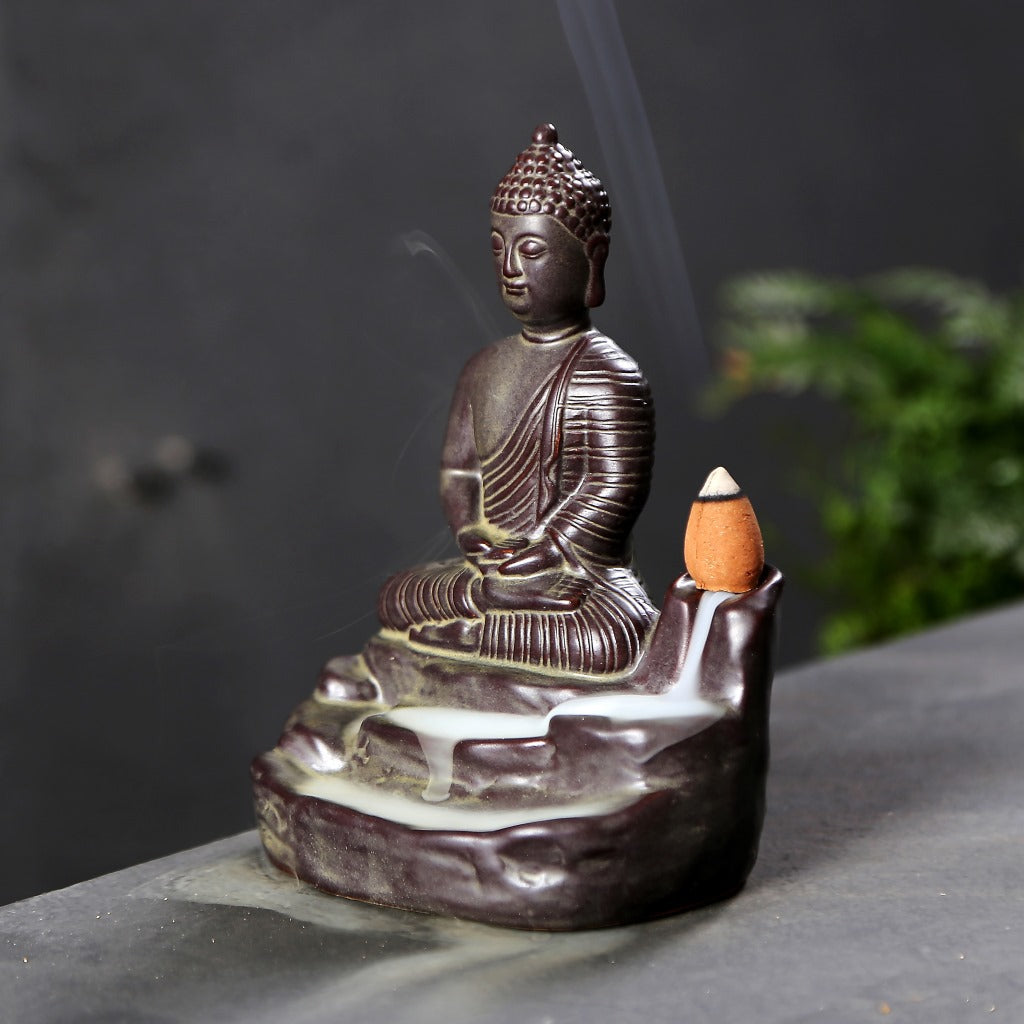 Character Ornaments Guanyin Maitreya Buddha statue Buddha Margin Incense Backflow Incense Burner