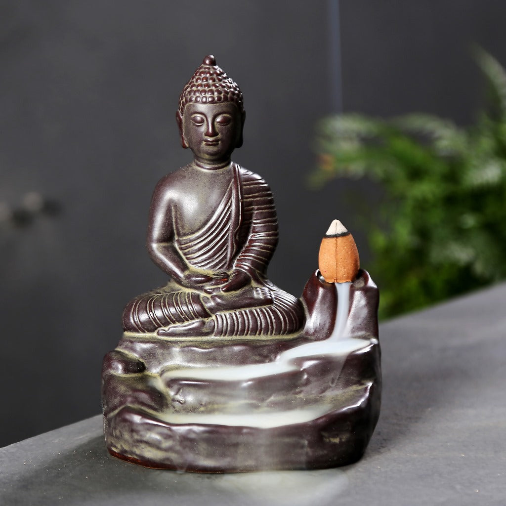 Character Ornaments Guanyin Maitreya Buddha statue Buddha Margin Incense Backflow Incense Burner