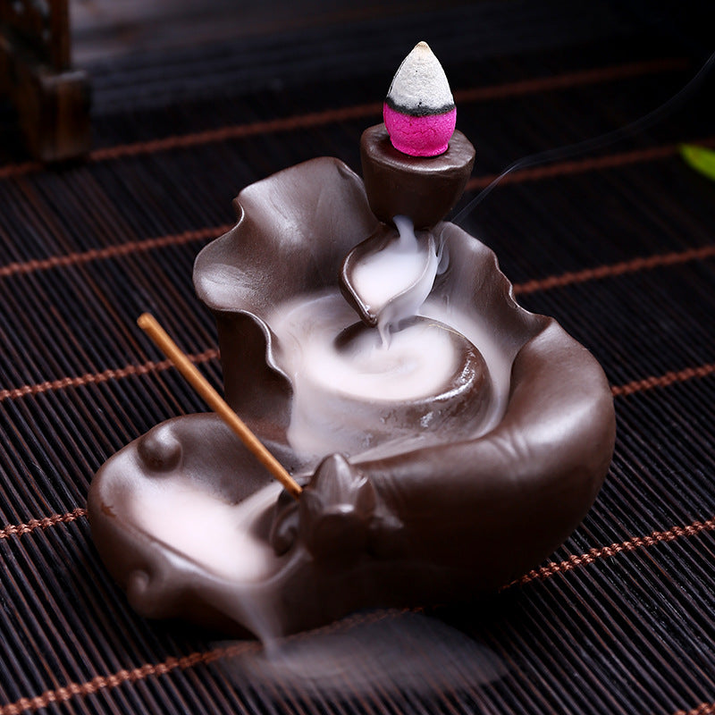 Little Monk Series Incense Burner Purple Sand Sandalwood Incense Burner Backflow Incense Burner Ornaments