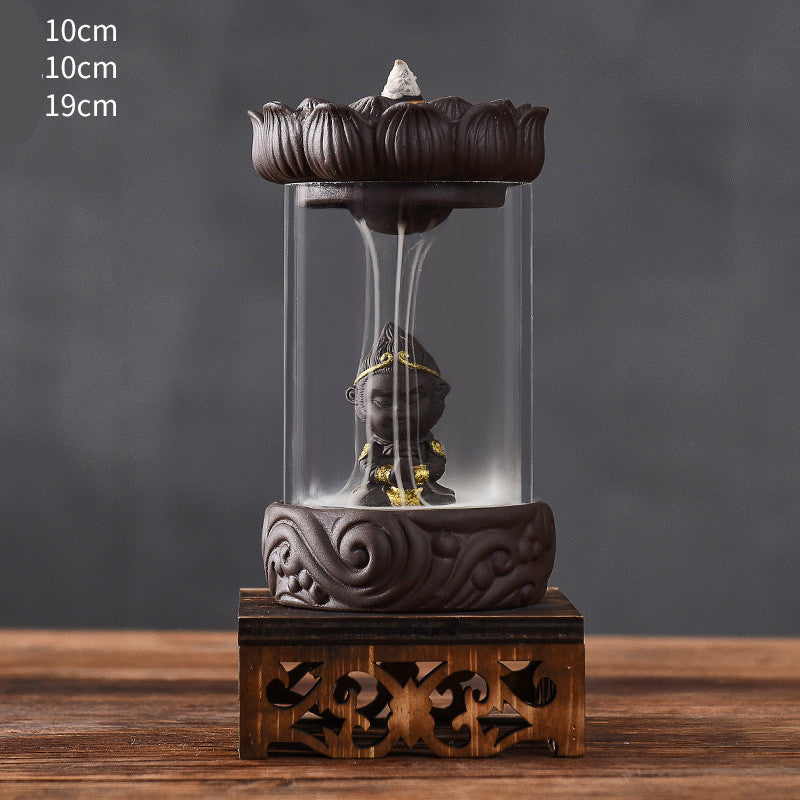 Backflow Incense Burner Wind Cover Sandalwood Incense Burner The Great Sage Returns Zen