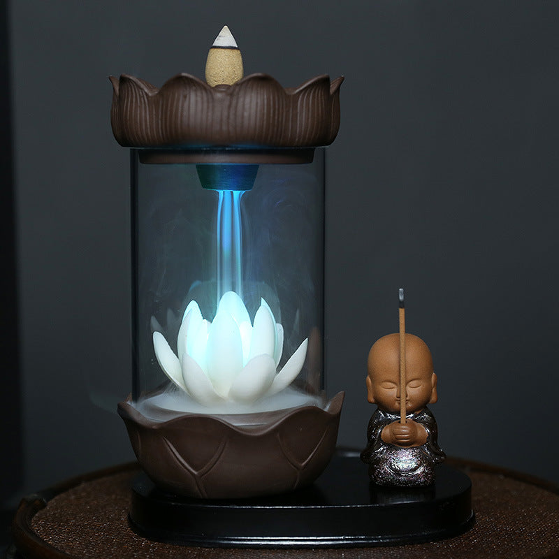 LED Lamp Backflow Incense Burner Home Decoration Ornaments