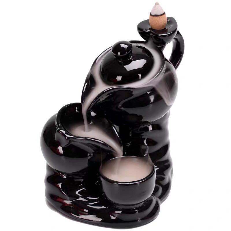 Aromatherapy Stove Modern Chinese Teapot Backflow Sandalwood Incense Burner Incense Holder Household Ceramic Tea Ceremony Ornaments