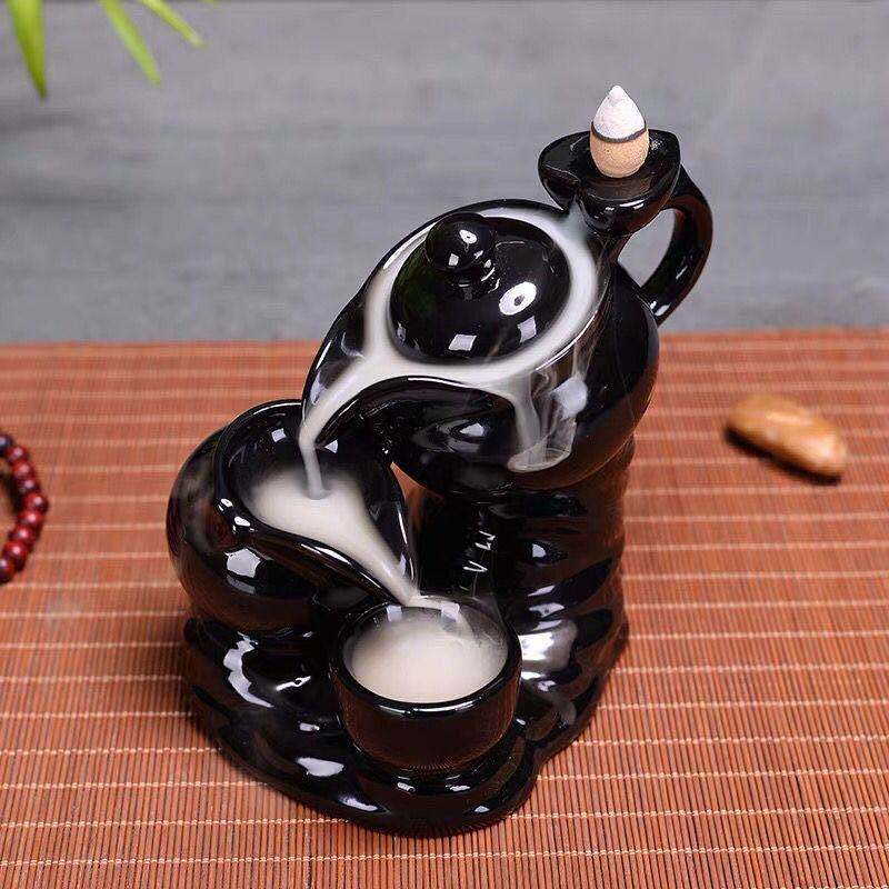 Aromatherapy Stove Modern Chinese Teapot Backflow Sandalwood Incense Burner Incense Holder Household Ceramic Tea Ceremony Ornaments