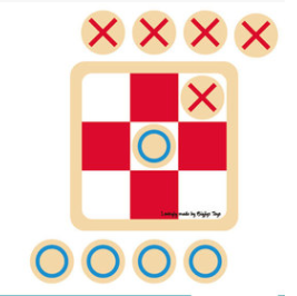 Wooden Chess Board Game - Tic-Tac-Toe Edition 