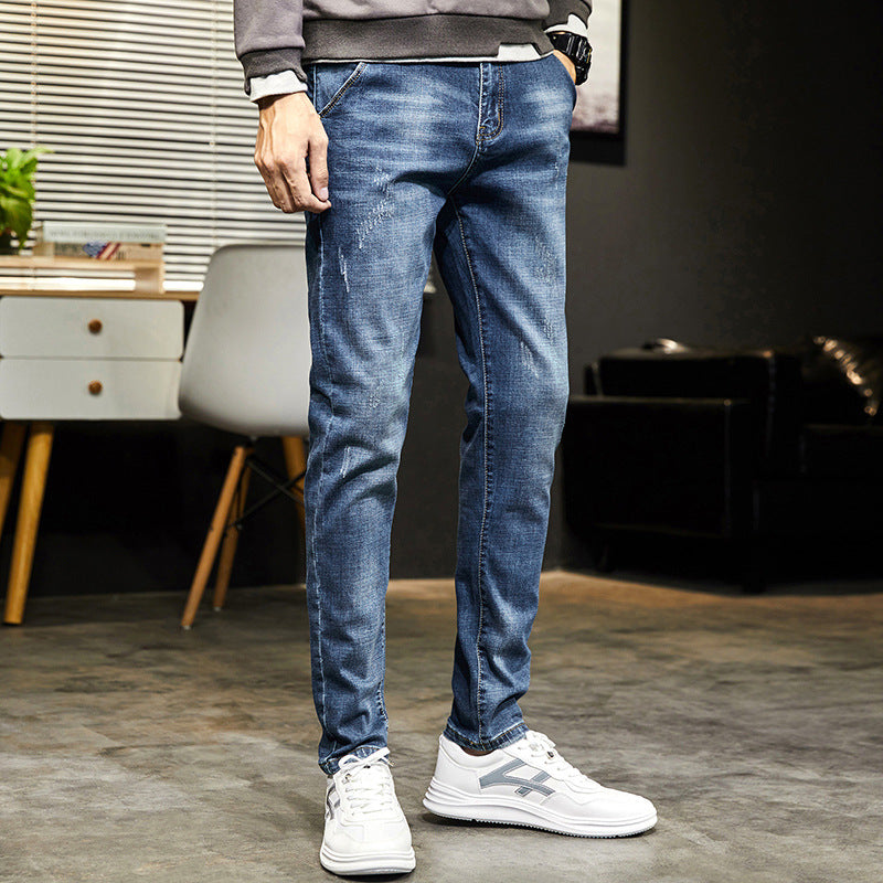 Ripped Jeans Men's Slim Feet