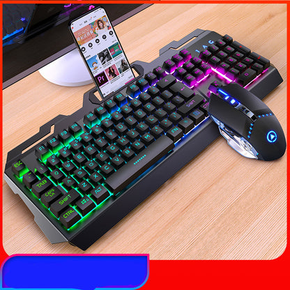 Silver Eagle V2 Gaming Keyboard Mouse Headset Three-Piece Suit Manipulator Feel Keyboard And Mouse Kit Amazon Cross-Border Wholesale