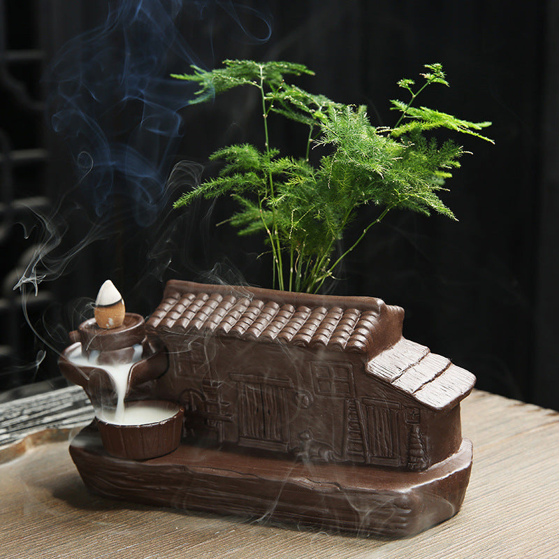 Ceramic Purple Clay Backflow Incense Burner