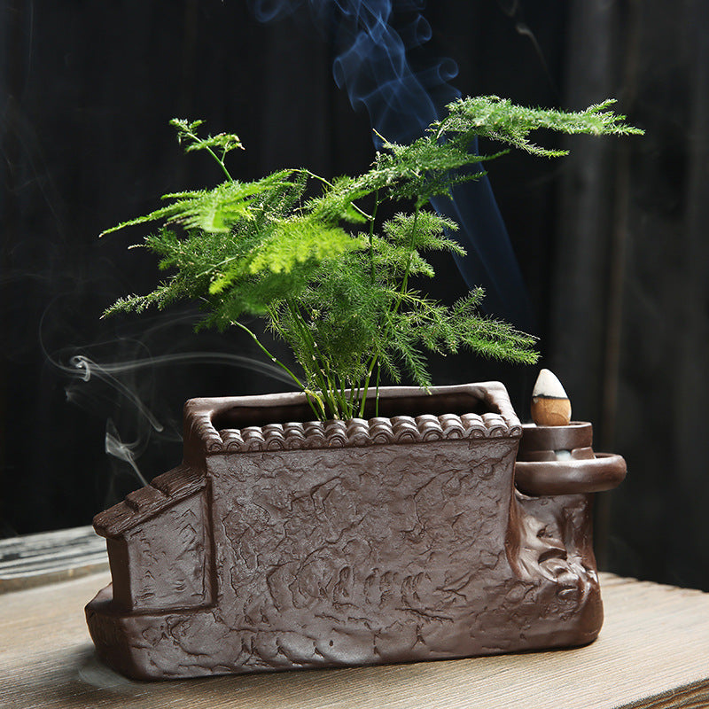 Ceramic Purple Clay Backflow Incense Burner