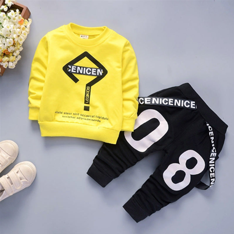 Two-piece Children's Spring And Autumn Casual Sportswear