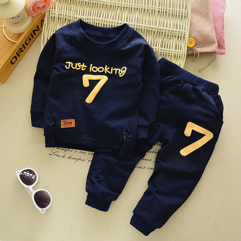 Two-piece Children's Spring And Autumn Casual Sportswear