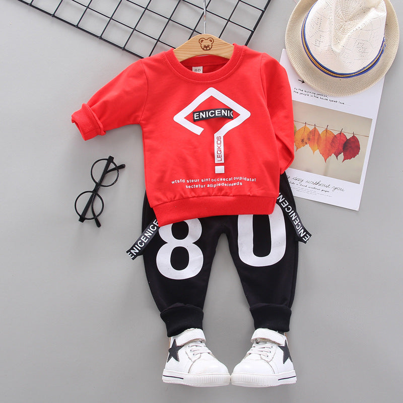 Two-piece Children's Spring And Autumn Casual Sportswear