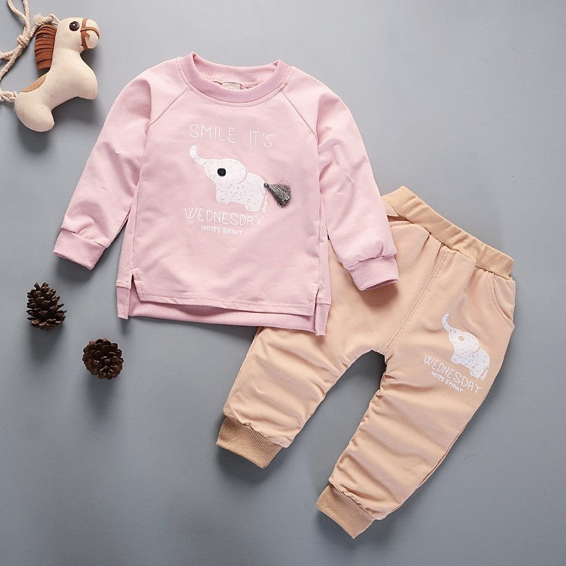 Two-piece Children's Spring And Autumn Casual Sportswear