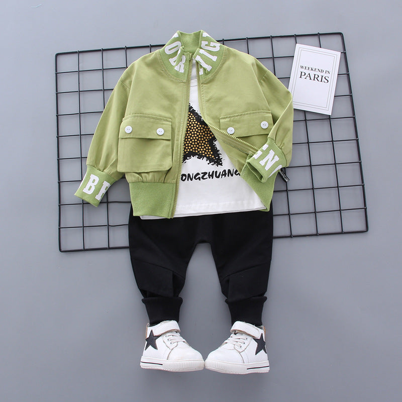 Three-piece Long Sleeve Baby Suit