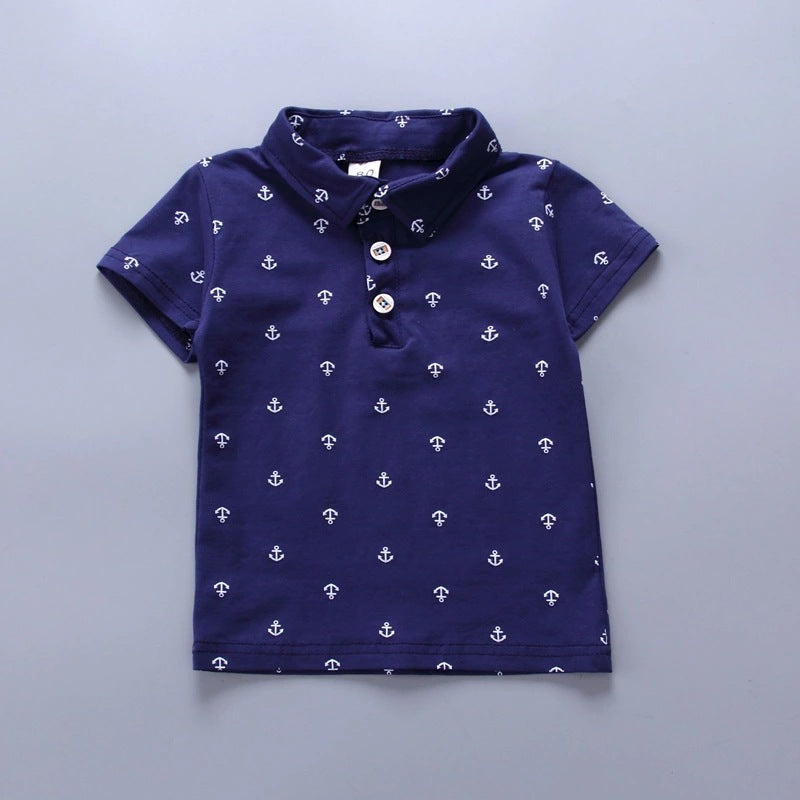 Summer Anchor Boy Short Sleeve Suit