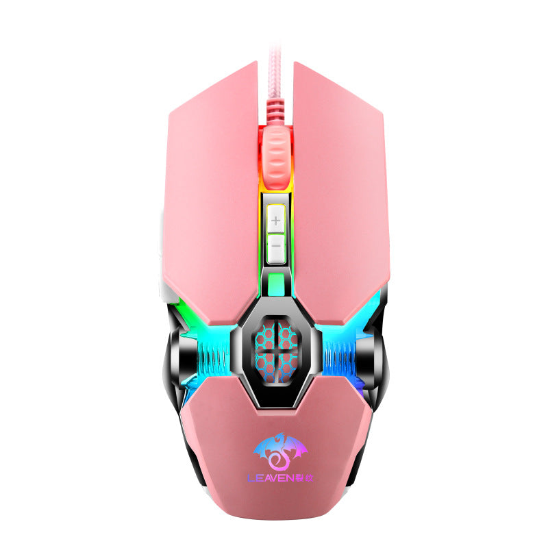 Usb Wired Computer Office Gaming Luminous Rgb Mechanical Mouse