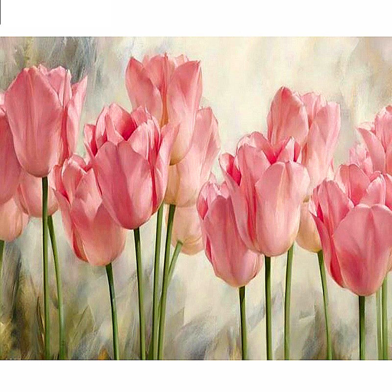 Full Square Round Drill 5D DIY Diamond Painting Tulip Flower 3D Embroidery Cross Stitch 5D Rhinestone Home Decor Gift