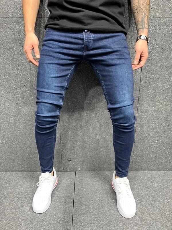 New Men's Jeans Youth Casual Slim Fit Men's Jeans With Small Feet