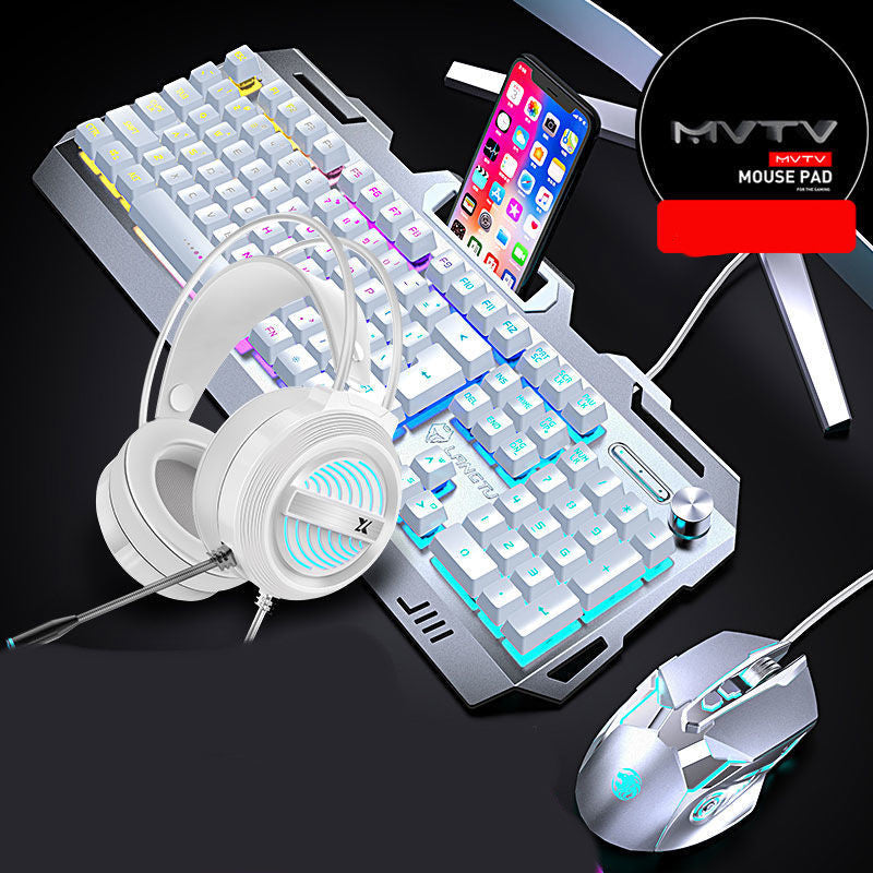 Wrangler Real Manipulator Keyboard Notebook Desktop Computer Wired Gaming Gaming Mouse Headset Three-piece