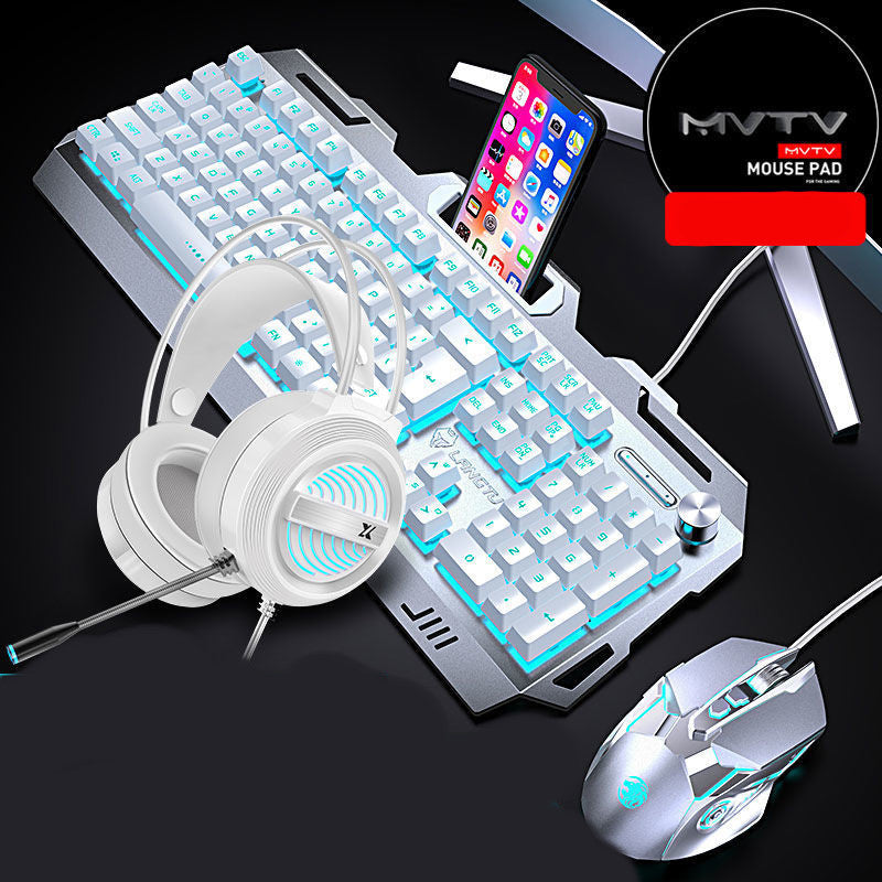 Wrangler Real Manipulator Keyboard Notebook Desktop Computer Wired Gaming Gaming Mouse Headset Three-piece