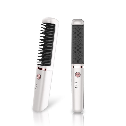 USB Rechargeable Hair Straightener Comb 