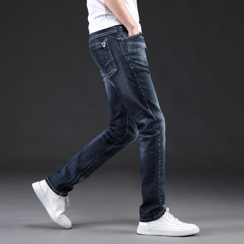 Spring And Autumn Jeans Men's Straight Slim Waist