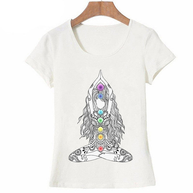 New Women T-shirts Casual Harajuku Buddha Mandala Lotus