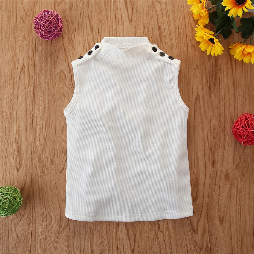 Children's Casual Suit Girls Sleeveless Top