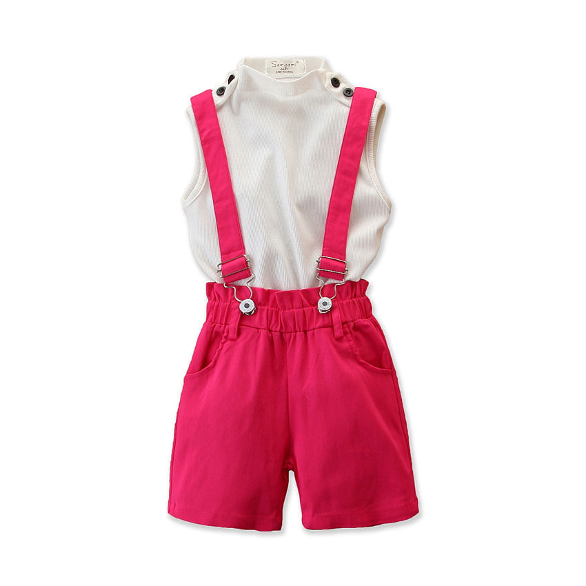 Children's Casual Suit Girls Sleeveless Top