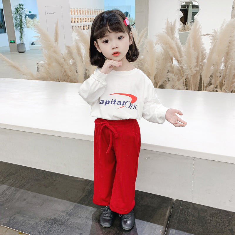 Girls' Suits, Spring Clothes, New Style, Korean Style, Middle And Small Children, Spring And Autumn Casual Two-piece Suits, Little Girls, Children's Clothes