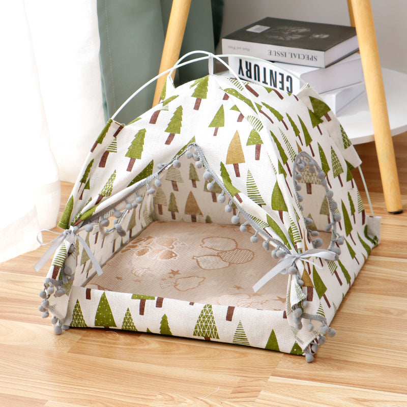 Cat Tent Cat Cat House Enclosed Pet Bed 