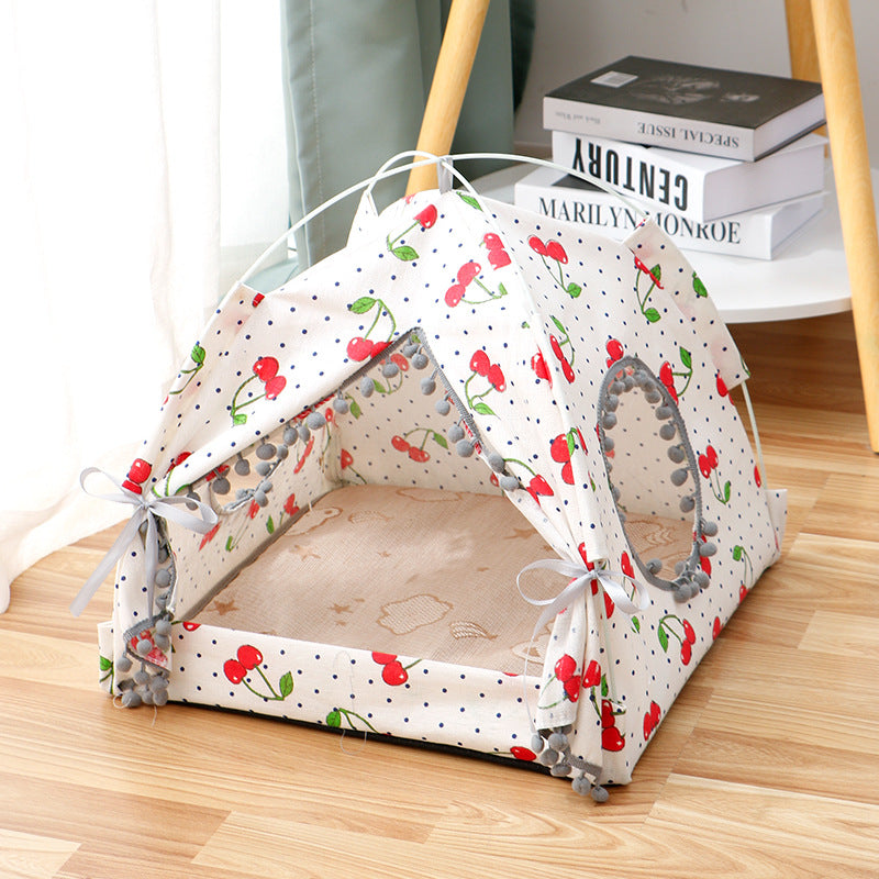 Cat Tent Cat Cat House Enclosed Pet Bed 