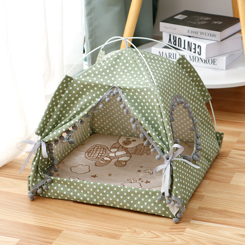 Cat Tent Cat Cat House Enclosed Pet Bed 