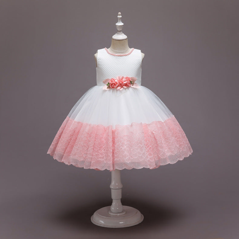 Children's Pettiskirt Flower Girl Host Dance Piano Costume