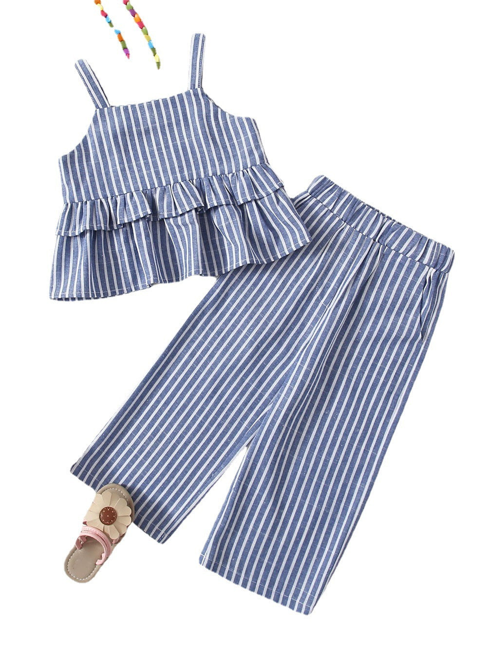 New European And American Girls Striped Suit