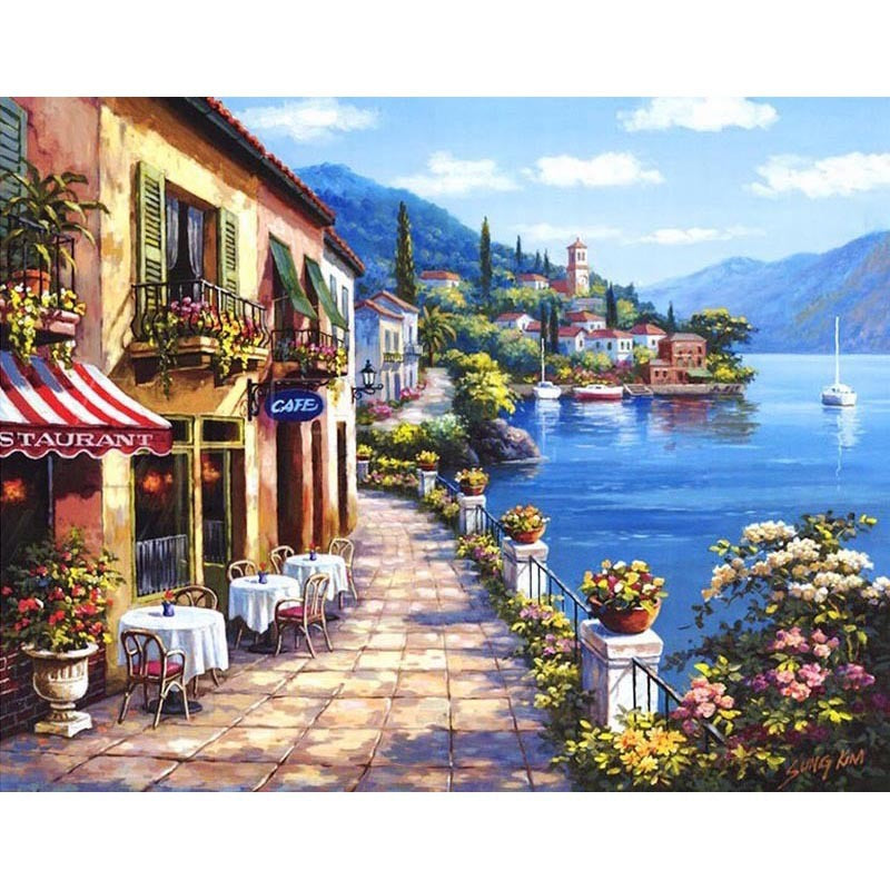 DIY Digital Oil Painting Flower Landscape Manual Oil Paint Decorative Painting