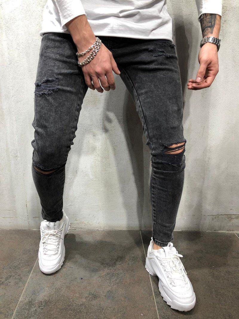 High Street Men's Knee Hole Jeans