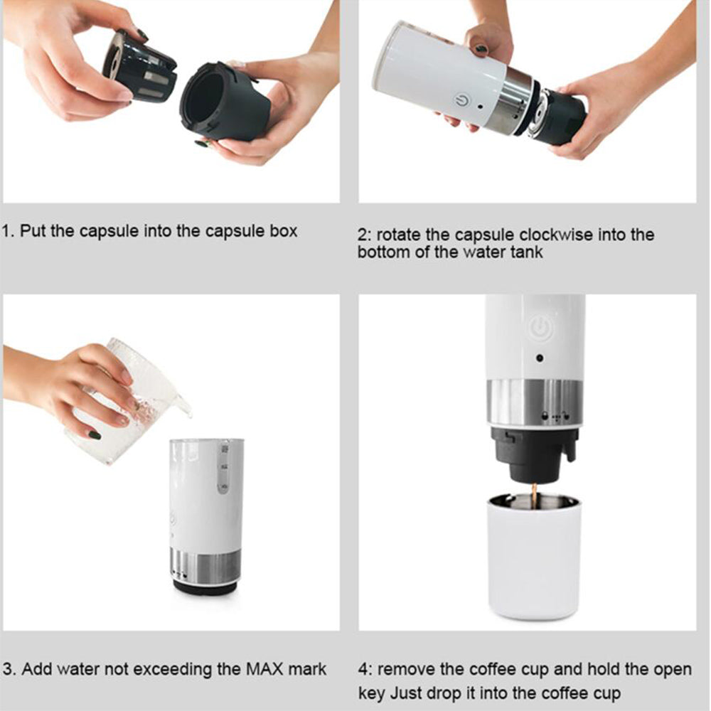 Portable Fully Automatic Coffee Machine Portable Espresso Machine Coffee Maker Coffee Machine Kitchen Gadgets 