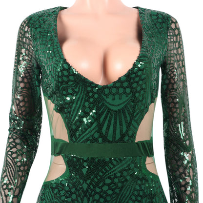 Explosive Fashion Sexy Nightclub Sequin Split Dress