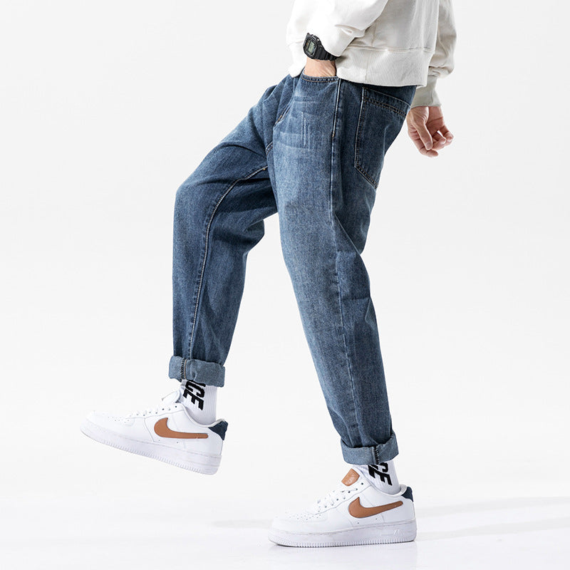 Fall Jeans Men's Loose Straight Korean Style Slim Long Pants