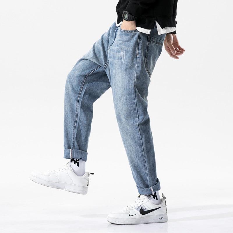 Fall Jeans Men's Loose Straight Korean Style Slim Long Pants